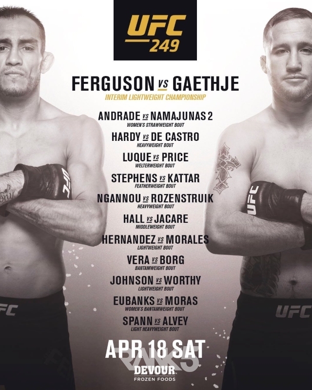 UFC 249 포스터