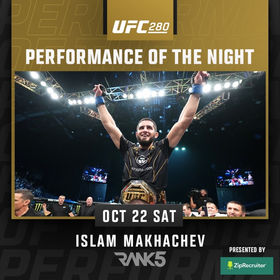 새로운 UFC 라이트급 챔피언 이슬람 마카체프 ©UFC 코리아 공식 페이스북